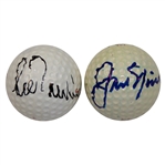 Jack Nicklaus & Lee Trevino Signed Personal Logo Golf Balls JSA ALOA