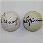 Jack Nicklaus & Lee Trevino Signed Personal Logo Golf Balls JSA ALOA