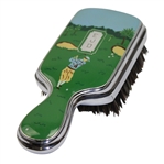The KIT Brush Depicting Golf Scene with Initials EJD - Has Removable Comb