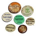 Lot of Reading Open Badges, Western Open Badge, US Open Qualifier Badge, and others