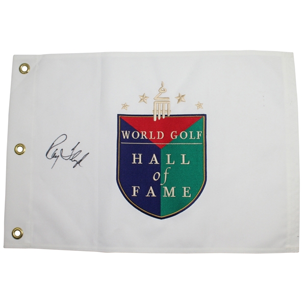 Ray Floyd Signed World Golf Hall of Fame Embroidered Flag JSA COA