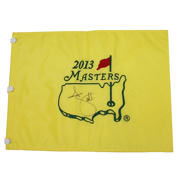 Adam Scott Signed 2013 Masters Embroidered Flag JSA ALOA