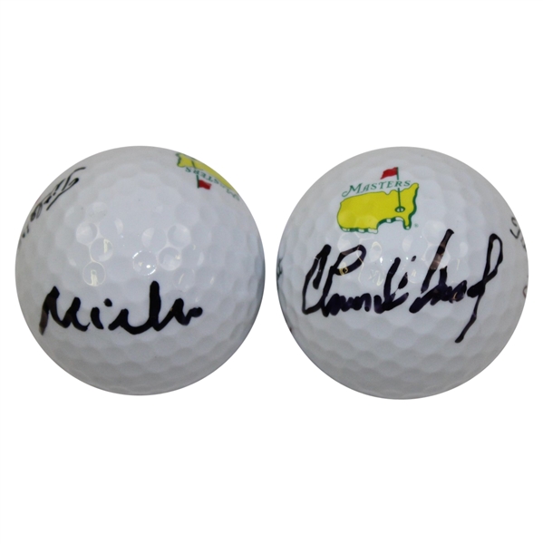 Charles Coody & Mike Weir Signed Masters Logo Golf Balls JSA ALOA