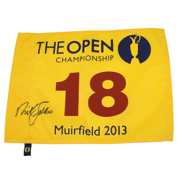 Nick Faldo Signed 2013 Open Championship at Muirfield Flag JSA ALOA