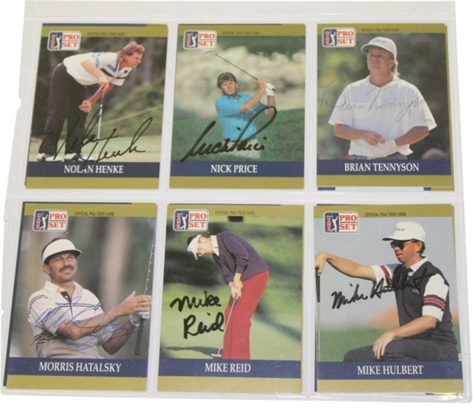 Lot of Ninety-Six 1991 Pro-Set Signed Golf Cards JSA COA