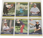 Lot of Ninety-Six 1991 Pro-Set Signed Golf Cards JSA COA