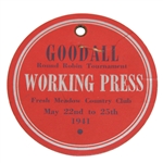 1941 Goodall Palm Beach Round Robin Tournament Working Press Ticket #60