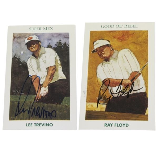 Ray Floyd & Lee Trevino Signed Mueller LTD Ed Card #641 JSA COA