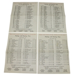1966 Masters Thursday-Sunday Pairing Sheets