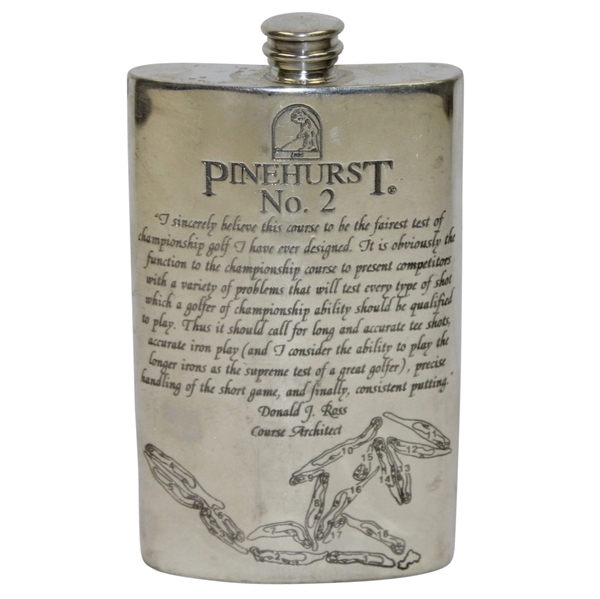 Pinehurst No. 2 Golf Pewter Flask - Made in England