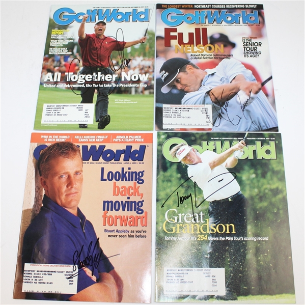 Lot of Twenty Signed Golf World Magazines JSA ALOA
