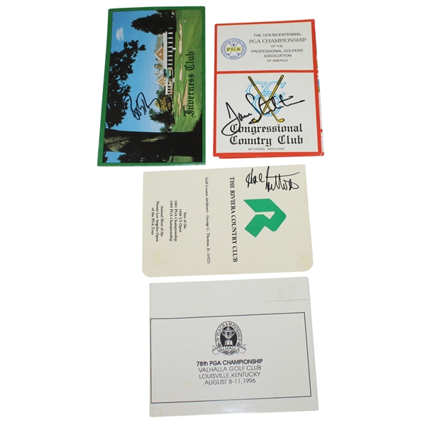 Lot of 4 PGA Course Scorecards - Three Signed JSA ALOA