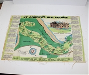 Old Course at St. Andrews Cloth Map Banner