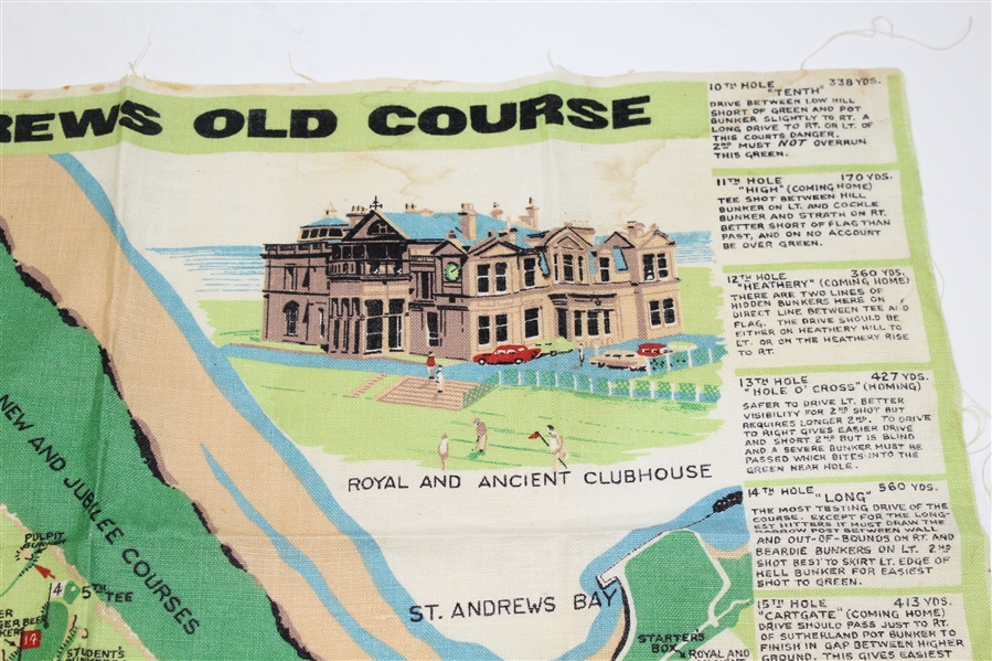 Old Course at St. Andrews Cloth Map Banner
