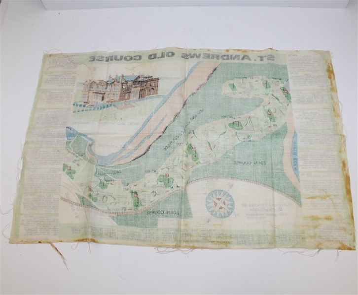 Old Course at St. Andrews Cloth Map Banner