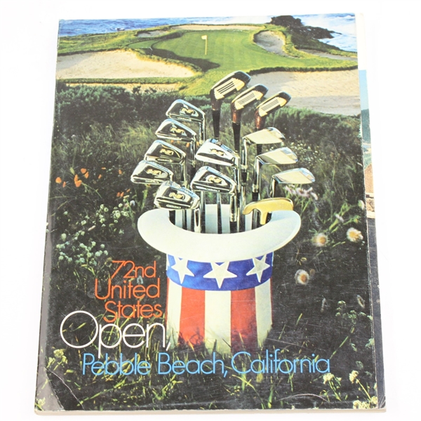1972 US Open at Pebble Beach Program - Jack Nicklaus Winner