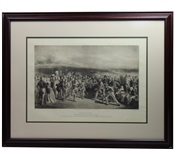 The Golfers Print: A Grand Match Played Over the St. Andrews Links - B & W By Wagstaffe