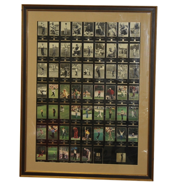 Open Back Framed GSV Set plus Unopened Set of 100 Pro-Set Golf Cards