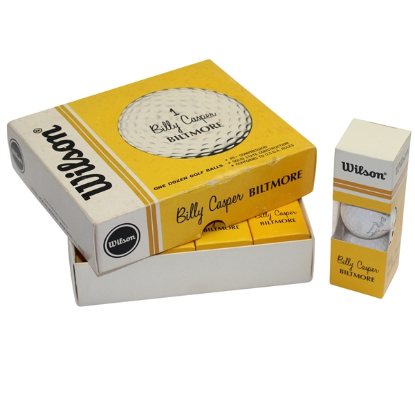 Dozen Billy Casper Biltmore Mint Condition Golf Balls in Box