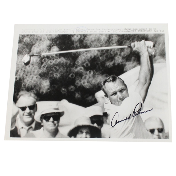 Arnold Palmer Signed 8x10 Wire Photo Picture - Post Swing JSA ALOA