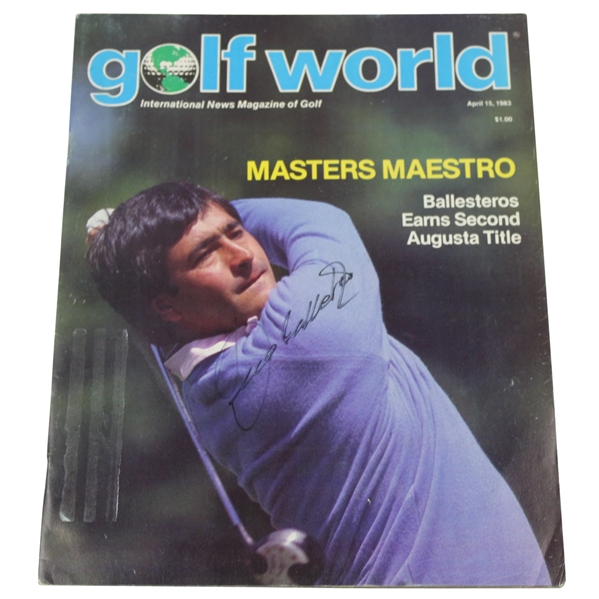 Seve Ballesteros Signed 1983 Golf World Magazine Masters Maestro JSA ALOA