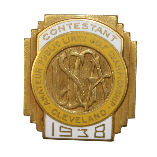 1938 Amateur Public Links Contestant Badge - Cleveland #250-Highland Park Golf Course