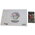 2013 Bridgestone Invitational Embroidered Flag W/ Spectator Guide-TIGERs Last PGA Win!