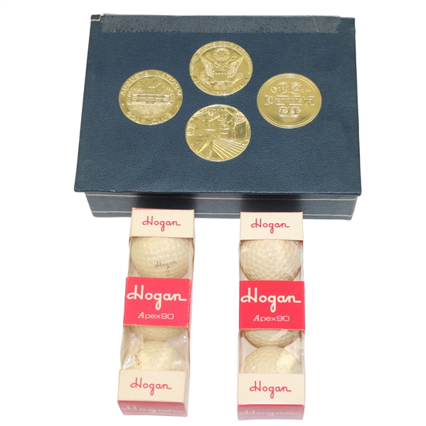 Ben Hogan Medallion Box with Two Sleeves of Hogan Signature Golf Balls