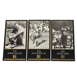 Byron Nelson, Jack Burke, & Doug Ford Signed GSV Masters Cards JSA ALOA