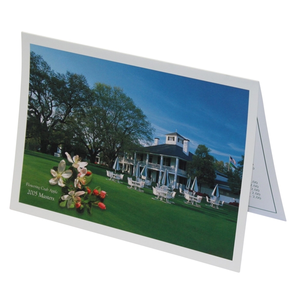 2005 Masters Tournament Clubhouse Menu - Tiger Woods Winner