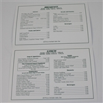 2007 Masters Tournament Clubhouse Menu - Zach Johnson Winner