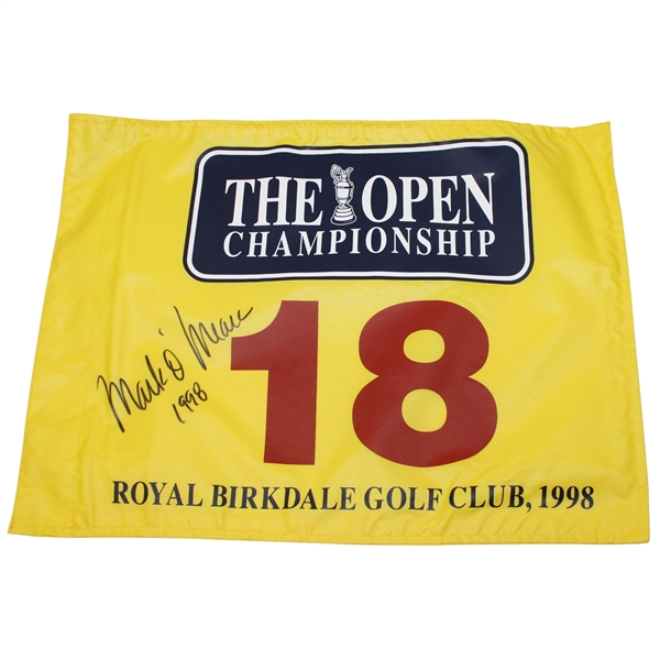 Mark O'Meara Signed 1998 Open Championship at Royal Birkdale Flag JSA ALOA
