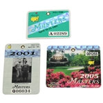 1997, 2001, & 2005 Masters Badges - Tiger Woods Wins