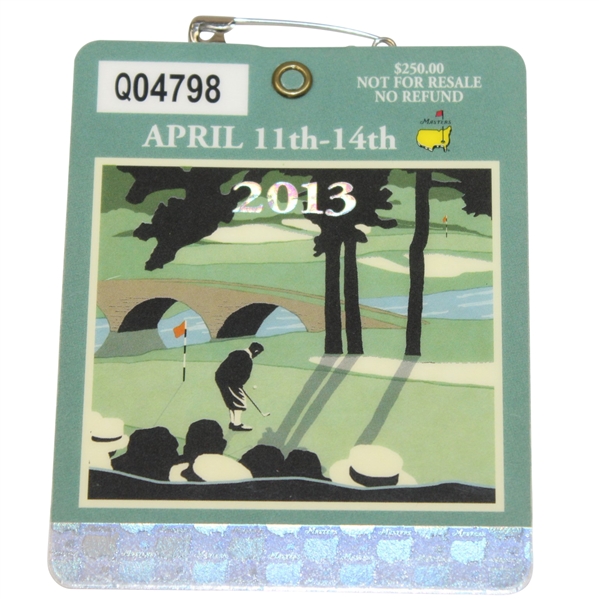 2013 Masters Badge - Adam Scott Winner