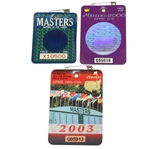 1992, 2000, & 2003 Masters Badges - Couples, Singh, & Weir Winners