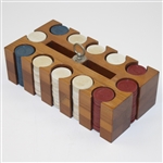 Classic Full Set of Clay Golfer Themed Poker Chips with 2 Decks in Wood Box