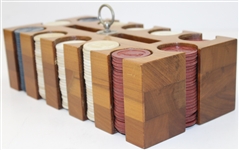 Classic Full Set of Clay Golfer Themed Poker Chips with 2 Decks in Wood Box