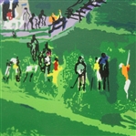 Leroy Neiman Signed St. Andrews Clubhouse Lithograph - Framed JSA ALOA