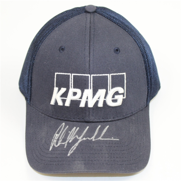 Phil Mickelson Signed KPMG Hat JSA ALOA
