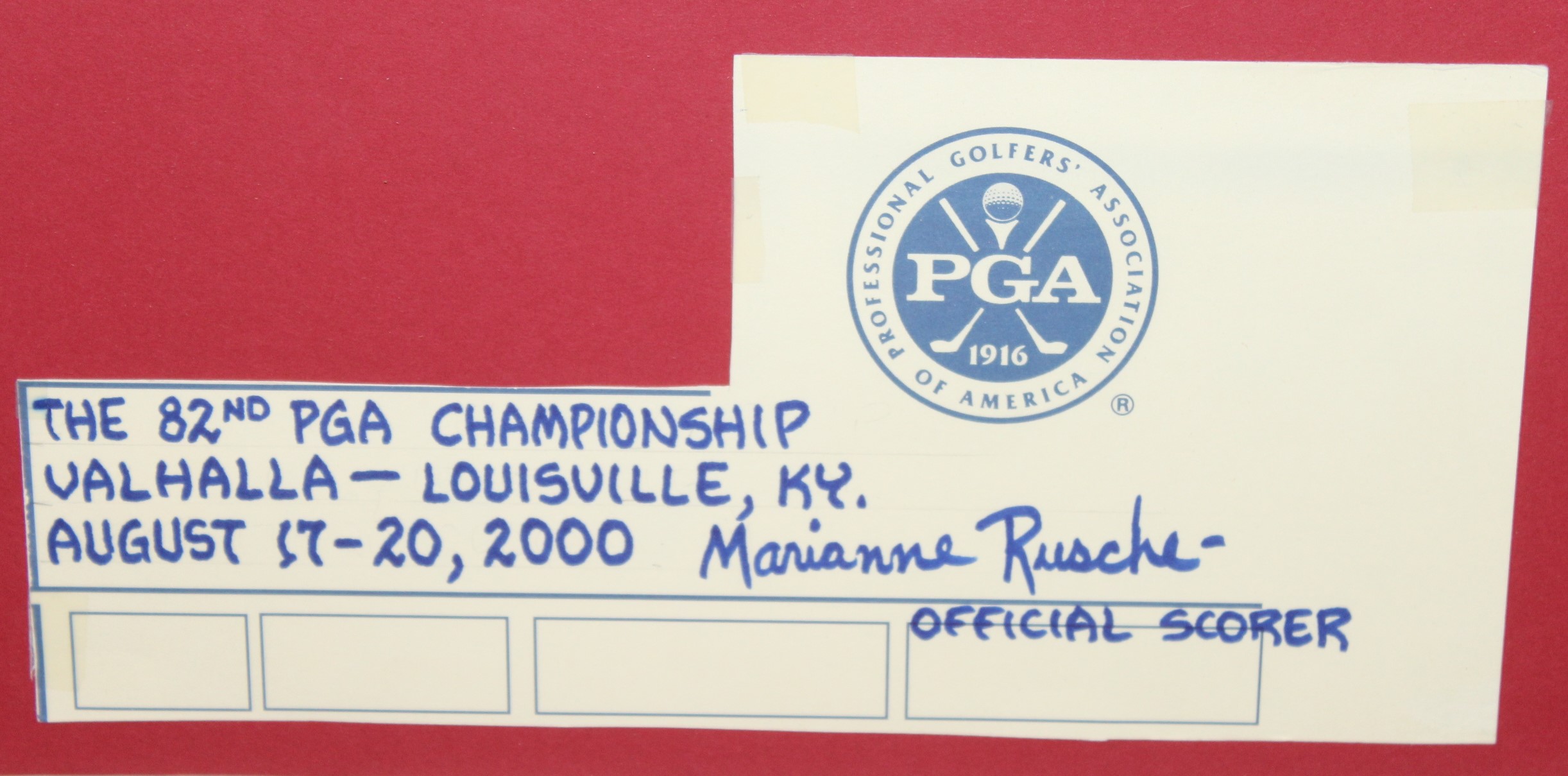 Lot Detail - Actual Scoreboard/Leaderboard from Tiger Woods 2000 PGA