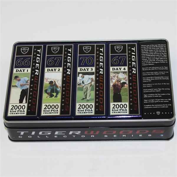 2000 Tiger Woods Nike Commemorative PGA Champion Dozen Ball Tin Box Set