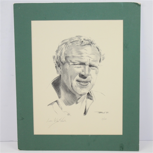 Arnold Palmer Ltd Ed Van Zandt Drawing #81/100 - 1985