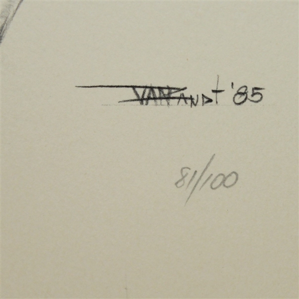 Arnold Palmer Ltd Ed Van Zandt Drawing #81/100 - 1985