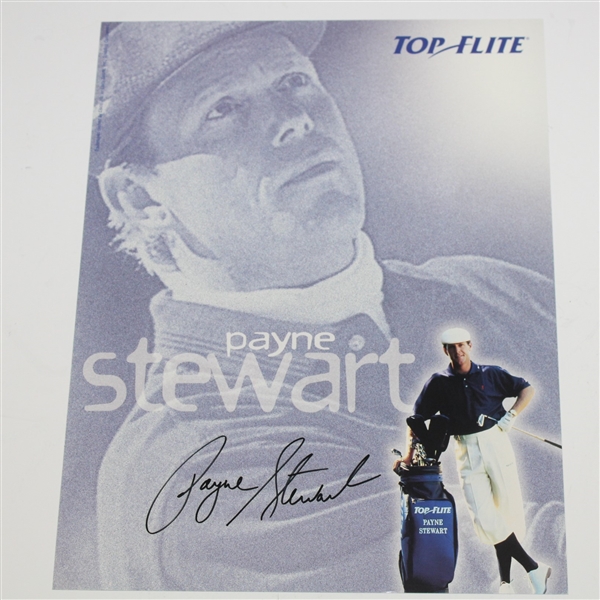 Payne Stewart Signed Top Flite Advertising 8x10 Photo JSA ALOA