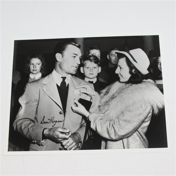 Ben Hogan Signed 8x10 Photo - Receiving Medal on Suit JSA ALOA