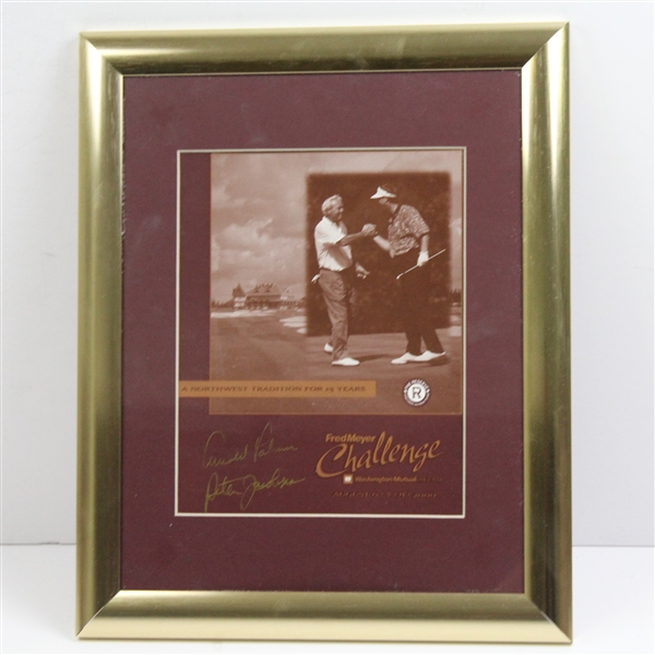 Arnold Palmer & Peter Jacobsen Signed Fred Meyer Challenge Photo - Framed JSA ALOA