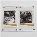 Two Jack Nicklaus Signed The Golden Bear Cards - 1973 PGA & 1978 Open JSA ALOA