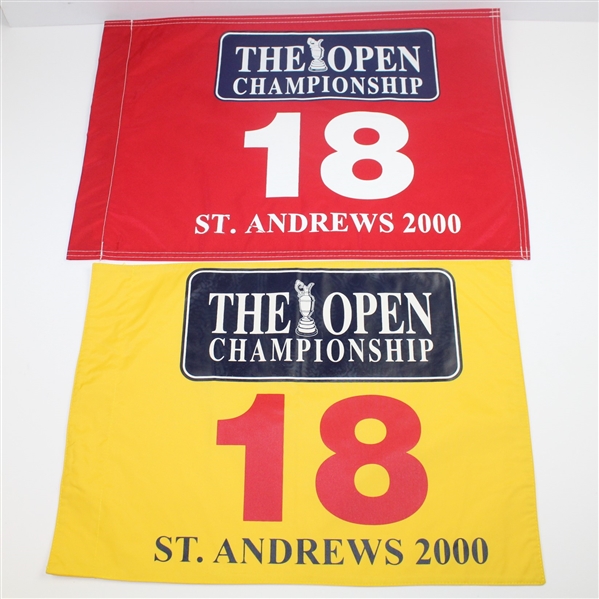Lot of Two 2000 Open Championship at St. Andrews Flags - Red & Yellow