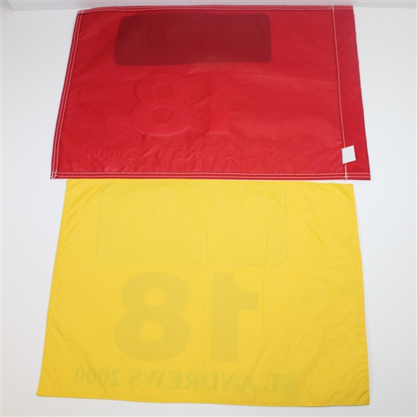 Lot of Two 2000 Open Championship at St. Andrews Flags - Red & Yellow
