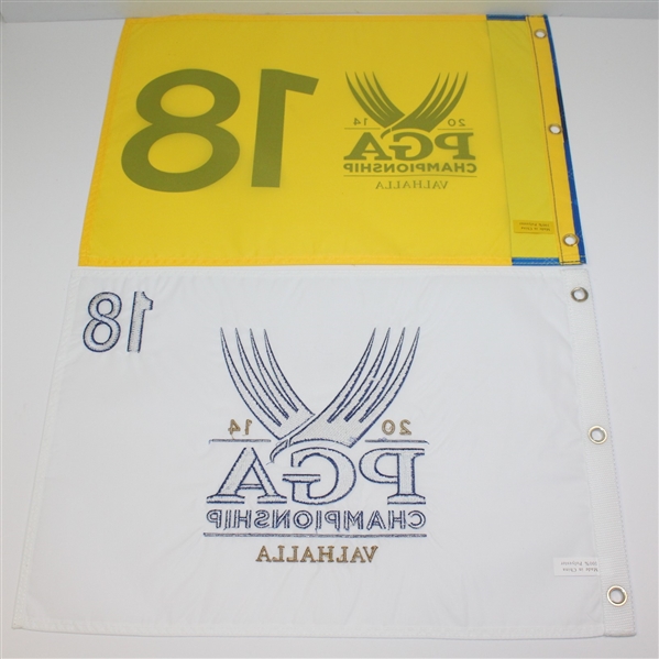 Lot of Two 2014 PGA Championship at Valhalla Flags - Embroidered & Screen
